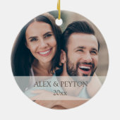 Eerste kerstfeest Gehuwde foto Keepomwille Keramisch Ornament (Achterkant)