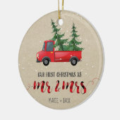 Eerste kerstfeest Gehuwde ornament persoonlijke ca (Links)