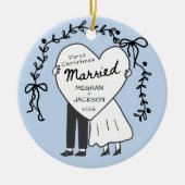 Eerste kerstfeest getrouwd ornament (Voorkant)