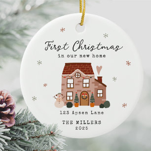 Eerste kerstfeest in ons nieuwe huis Aangepast adr Keramisch Ornament