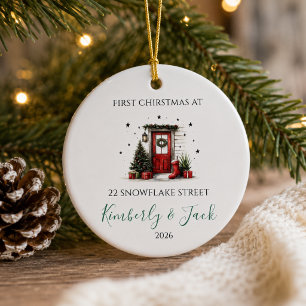 Eerste kerstfeest in ons nieuwe huis Persoonlijke  Keramisch Ornament