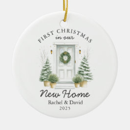 Eerste kerstfeest in ons nieuwe huis - Rode deur Keramisch Ornament