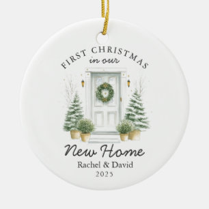 Eerste kerstfeest in ons nieuwe huis - Rode deur Keramisch Ornament