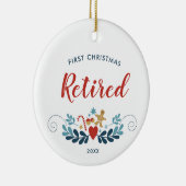 Eerste kerstfeest in ruste persoonlijke bedekking keramisch ornament (Rechts)