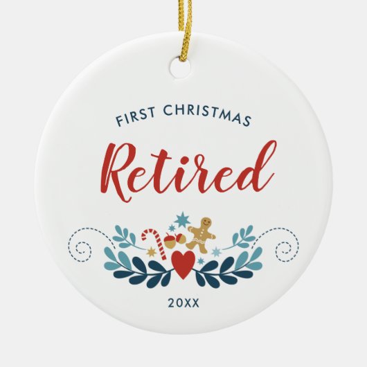 Eerste kerstfeest in ruste persoonlijke bedekking keramisch ornament (Voorkant)