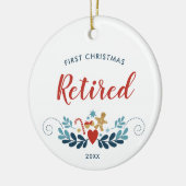 Eerste kerstfeest in ruste persoonlijke bedekking keramisch ornament (Links)