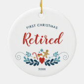 Eerste kerstfeest in ruste persoonlijke bedekking keramisch ornament (Achterkant)