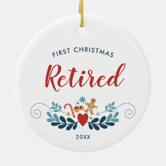 Eerste kerstfeest in ruste persoonlijke bedekking keramisch ornament (Achterkant)