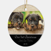 Eerste Kerstfeest Keramisch Ornament (Links)