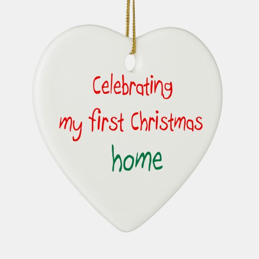 Eerste Kerstfeest Keramisch Ornament (Rechts)