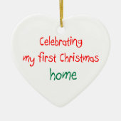 Eerste Kerstfeest Keramisch Ornament (Voorkant)