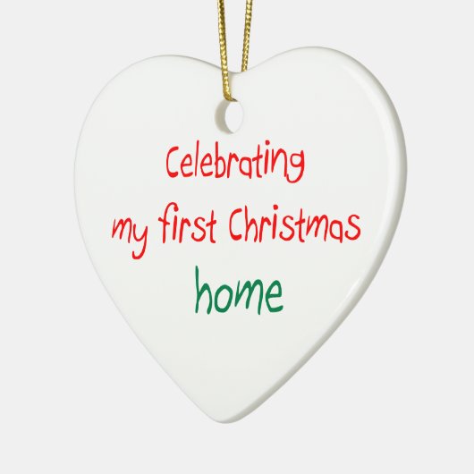 Eerste Kerstfeest Keramisch Ornament (Links)