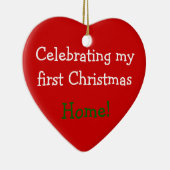Eerste Kerstfeest Keramisch Ornament (Rechts)