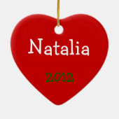 Eerste Kerstfeest Keramisch Ornament (Achterkant)