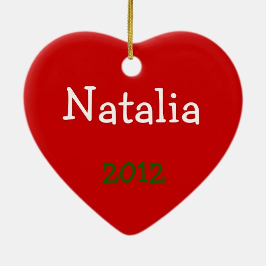 Eerste Kerstfeest Keramisch Ornament (Achterkant)