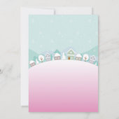 Eerste Kerstfeest Kerstman Sneeuwman Meisjes Kaart (Achterkant)