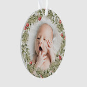 Eerste kerstfeest met Baby-fotoversiering Ornament (voorkant)