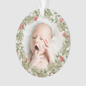 Eerste kerstfeest met Baby-fotoversiering Ornament (voorkant)
