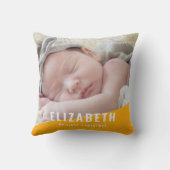 Eerste kerstfeest Moderne foto van baby's Kussen (Achterkant)