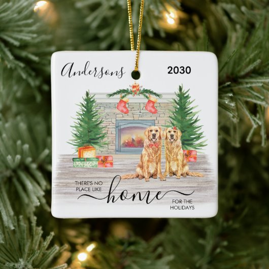 Eerste kerstfeest nieuwe startpagina voor de Feest Keramisch Ornament (Boom)