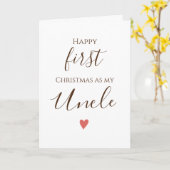 Eerste kerstfeest Oom Card Kaart (Gele Bloem)