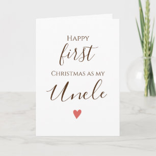 Eerste kerstfeest oom Card Kaart