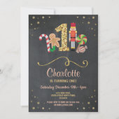 Eerste Kerstfeest op 1 verjaardag Feestdagen Chalk Kaart (Voorkant)