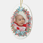 Eerste Kerstfeest op baby's eerste klappertje Keramisch Ornament (Links)