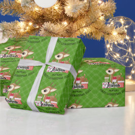 Eerste Kerstfeest op baby's Moeronge bruidsdoet Cadeaupapier
