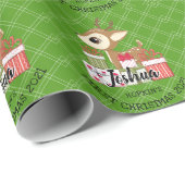 Eerste Kerstfeest op baby's Moeronge bruidsdoet Cadeaupapier (Rol Hoek)