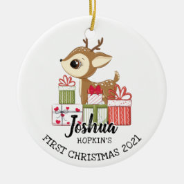 Eerste Kerstfeest op baby's Moeronge bruidsdoet Keramisch Ornament