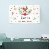 Eerste Kerstfeest op de eerste verjaardag van de w Spandoek (Beurs)