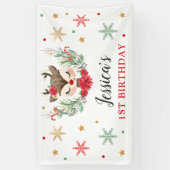 Eerste Kerstfeest op de eerste verjaardag van de w Spandoek (Verticaal)