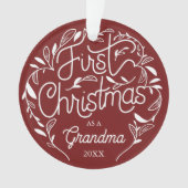 Eerste Kerstfeest opa Grandma Acrylversier Ornament (voorkant)