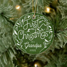 Eerste kerstfeest opa Grandma Ceramic Ornament