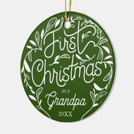 Eerste kerstfeest opa Grandma Ceramic Ornament (Links)