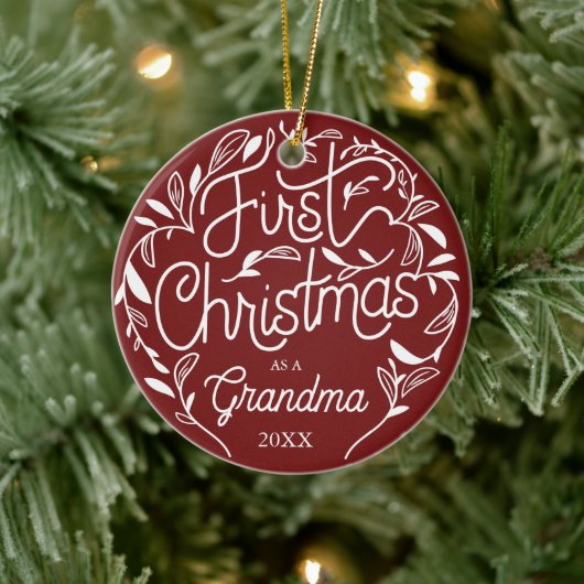 Eerste kerstfeest opa Grandma Ceramic Ornament (Boom)