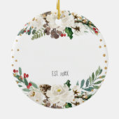 Eerste kerstfeest Ornament sneeuw gepersonaliseerd (Achterkant)