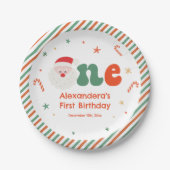 Eerste kerstfeest papieren bordje (Voorkant)