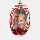 Eerste kerstfeest PERSONALIZE Keramisch Ornament (Links)