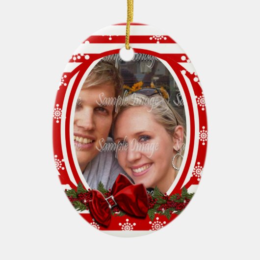 Eerste kerstfeest PERSONALIZE Keramisch Ornament (Voorkant)
