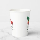 Eerste kerstfeest Reunion Grandson Custom Holiday Papieren Bekers (Links)