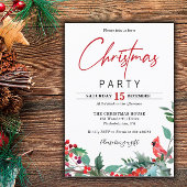 Eerste kerstfeest Rode kardinale uitnodiging