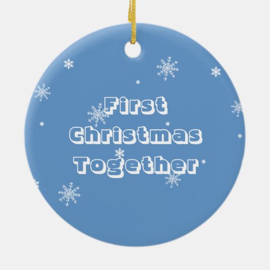 Eerste Kerstfeest samen.Aangepaste kerstversiering Keramisch Ornament (Achterkant)