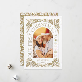 Eerste kerstfeest samen Boog 3 Fotocollage Feestdagenkaart