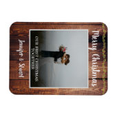 Eerste Kerstfeest samen Merrry kerstfoto Magneet (Horizontaal)