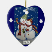 Eerste Kerstfeest, sieraad Keramisch Ornament (Rechts)