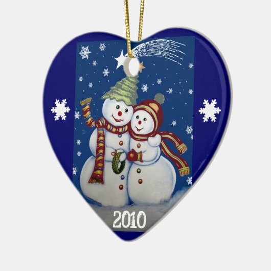 Eerste Kerstfeest, sieraad Keramisch Ornament (Links)