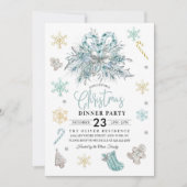 Eerste kerstfeest Snowflake Kaart (Voorkant)