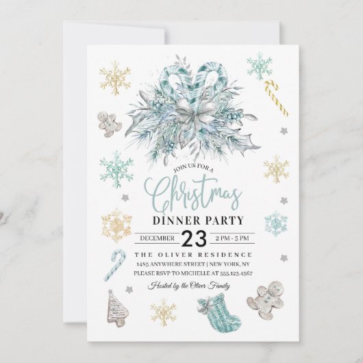 Eerste kerstfeest Snowflake Kaart (Voorkant)